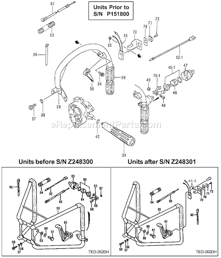 Page M Diagram and Parts List for  Tanaka Gas Engine Drill