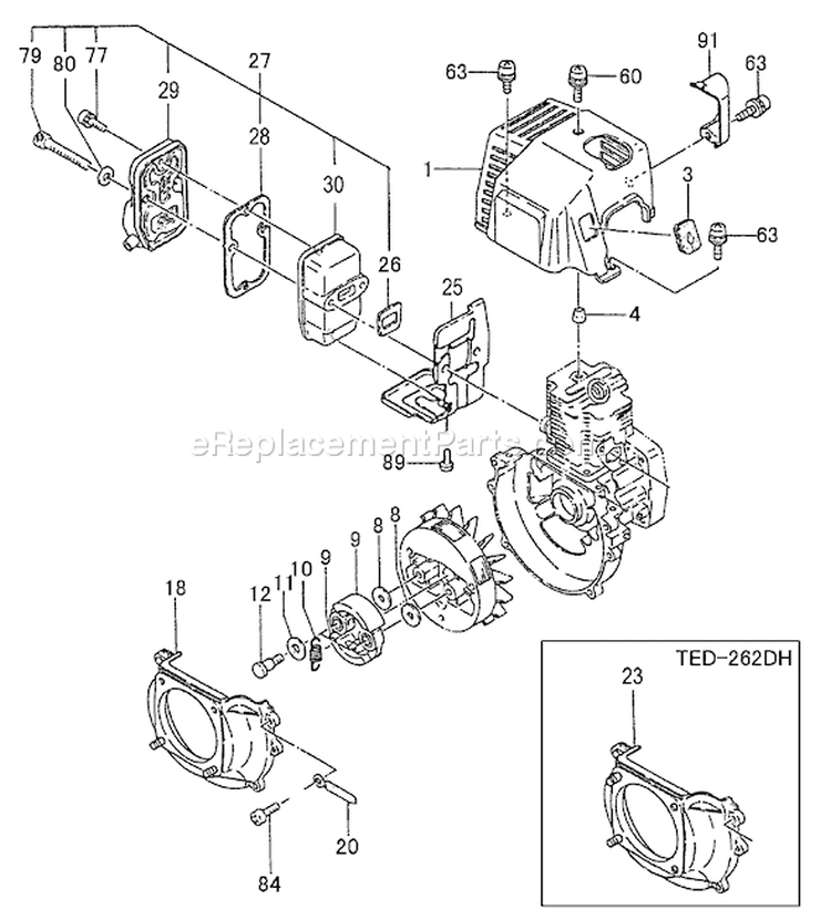 Page N Diagram and Parts List for  Tanaka Gas Engine Drill