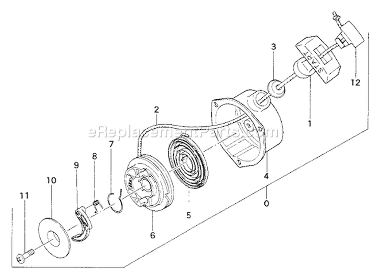 Page G Diagram and Parts List for  Tanaka Hedge Trimmer