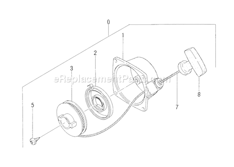 Page K Diagram and Parts List for  Tanaka Pole Saw