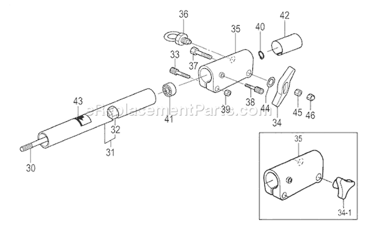 Page B Diagram and Parts List for  Tanaka Pole Saw