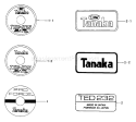 Part Location Diagram of 6697123 Tanaka Name Plate