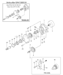 Page K Diagram and Parts List for  Tanaka Gas Engine Drill