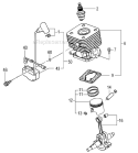 Page A Diagram and Parts List for  Tanaka Gas Engine Drill