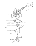 Page E Diagram and Parts List for  Tanaka Pole Saw