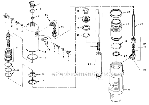 Hydraulic Motor Diagram and Parts List for 449-310 Titan Sprayer