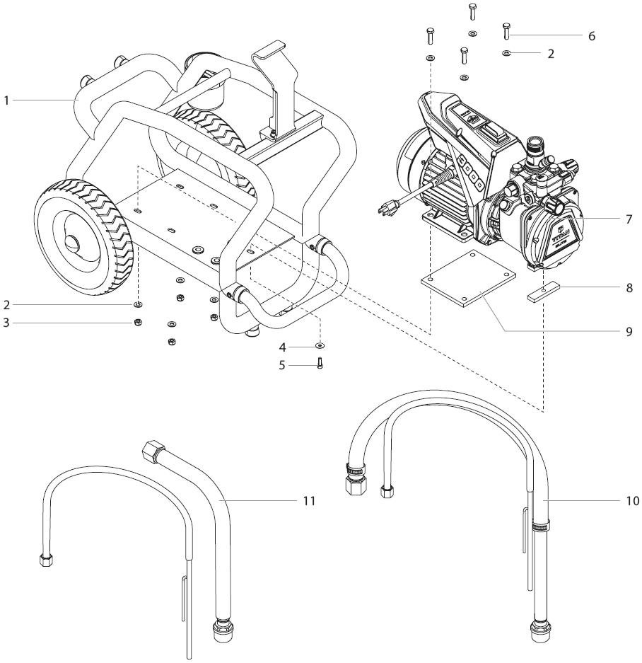 Elite 3000 Main Assembly Diagram and Parts List for  Titan Paint Sprayer
