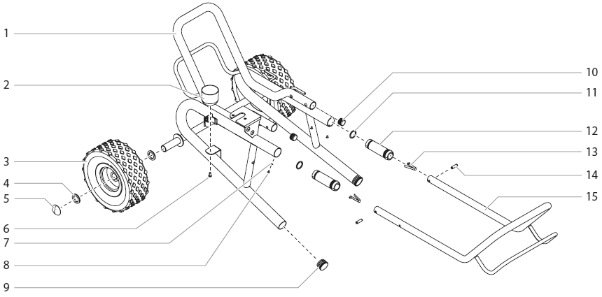 Impact 840 Low Rider Cart (P/N 805-289a) Diagram and Parts List for  Titan Paint Sprayer