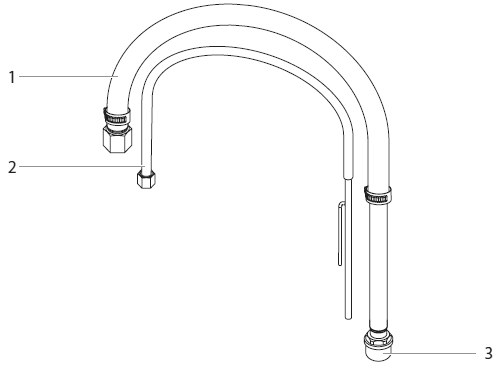 Elite 3000 Flexible Suction Set Diagram and Parts List for  Titan Paint Sprayer