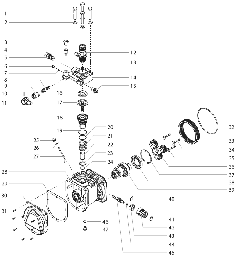 Elite 3000 Pump Assembly Diagram and Parts List for  Titan Paint Sprayer