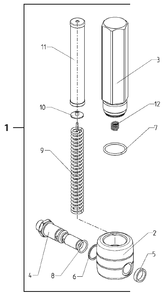 Elite 3000 High Pressure Filter Assembly Diagram and Parts List for  Titan Paint Sprayer