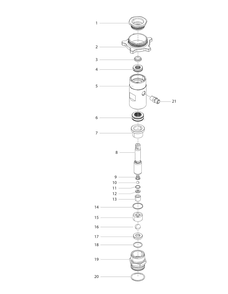 Impact X 440 Fluid Section Assembly Diagram and Parts List for  Titan Paint Sprayer