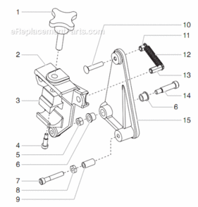 Gun Holder Assembly Diagram and Parts List for 759-091 Titan Paint Sprayer