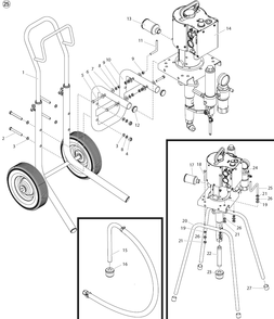 Main Assembly Diagram and Parts List for  Titan Paint Sprayer