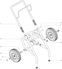 Impact 1040 Upright Cart Assembly (P/N 0552591a) Diagram and Parts List for  Titan Paint Sprayer