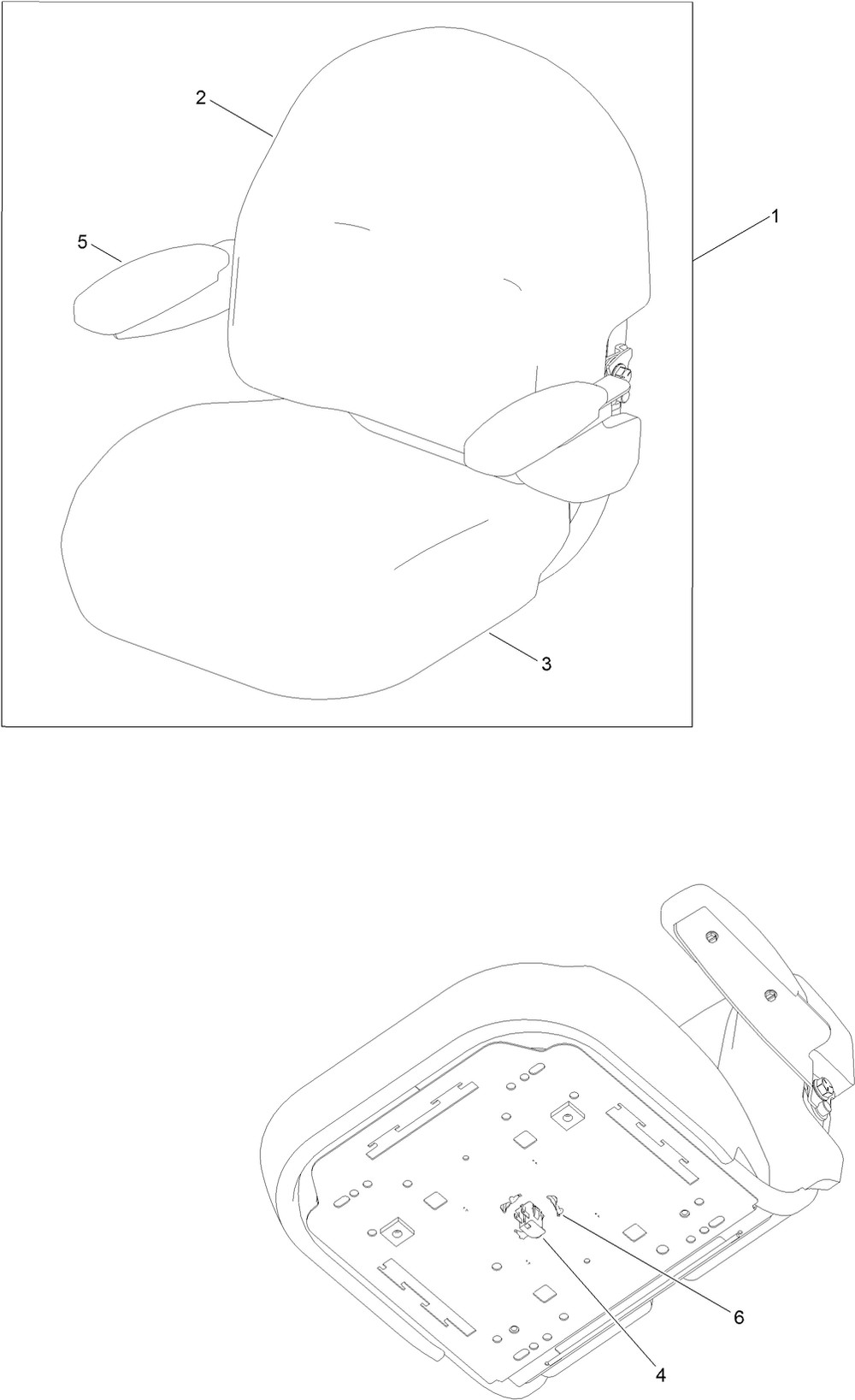 Seat Assembly No. 140-5043 Diagram and Parts List for 414000000 - 999999999 Toro Lawn Tractor