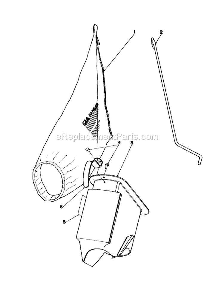 Bagging Kit No. 47-6510 Diagram and Parts List for 4000001-4999999 - 1984 Toro Lawn Mower