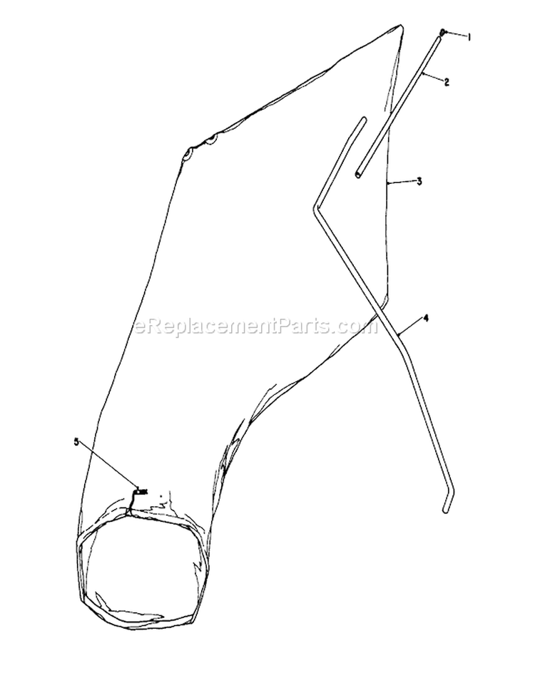 Giant Bagging Kit Diagram and Parts List for 8000001-8022965 - 1988 Toro Lawn Mower
