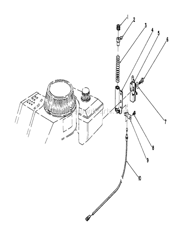 Brake Assembly Diagram and Parts List for 5000001-5999999 - 1985 Toro Lawn Mower