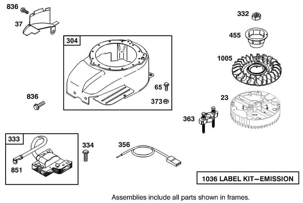 Flywheel Assembly Engine Gts-200 Diagram and Parts List for  Toro Lawn Mower