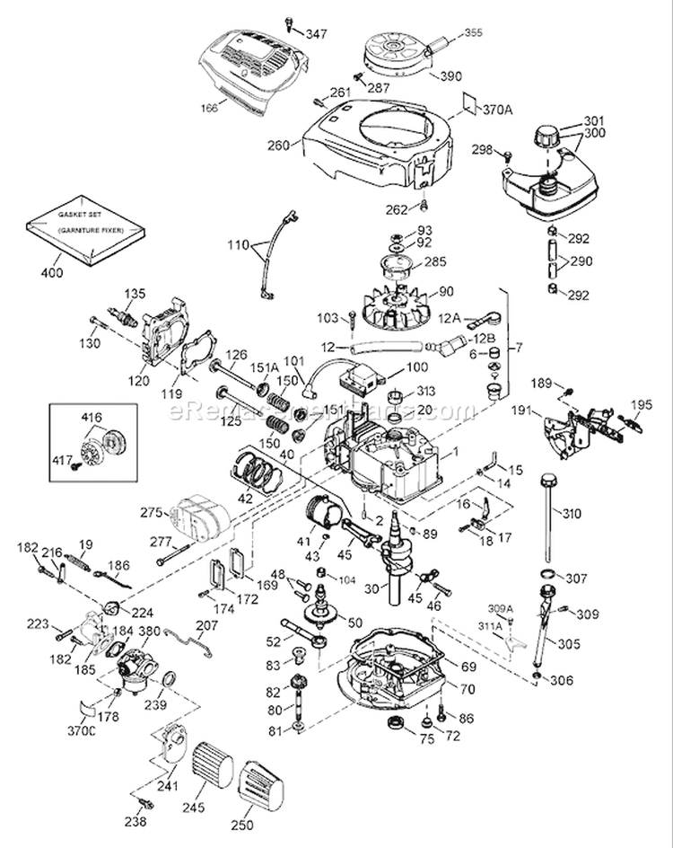 Page F Diagram and Parts List for 220300001-220999999 - 2002 Toro Lawn Mower