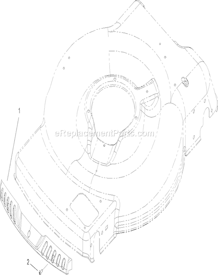 Bumper Assembly Diagram and Parts List for 240000001-240999999 - 2004 Toro Lawn Mower