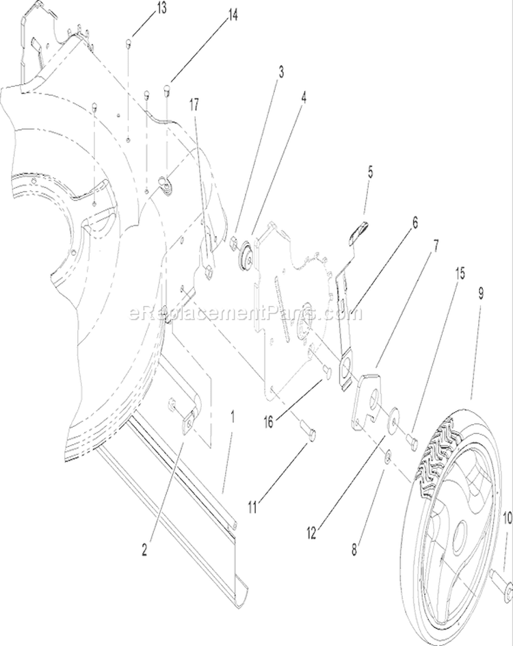 Rear Axle Assembly Diagram and Parts List for 260000001-260999999 - 2006 Toro Lawn Mower