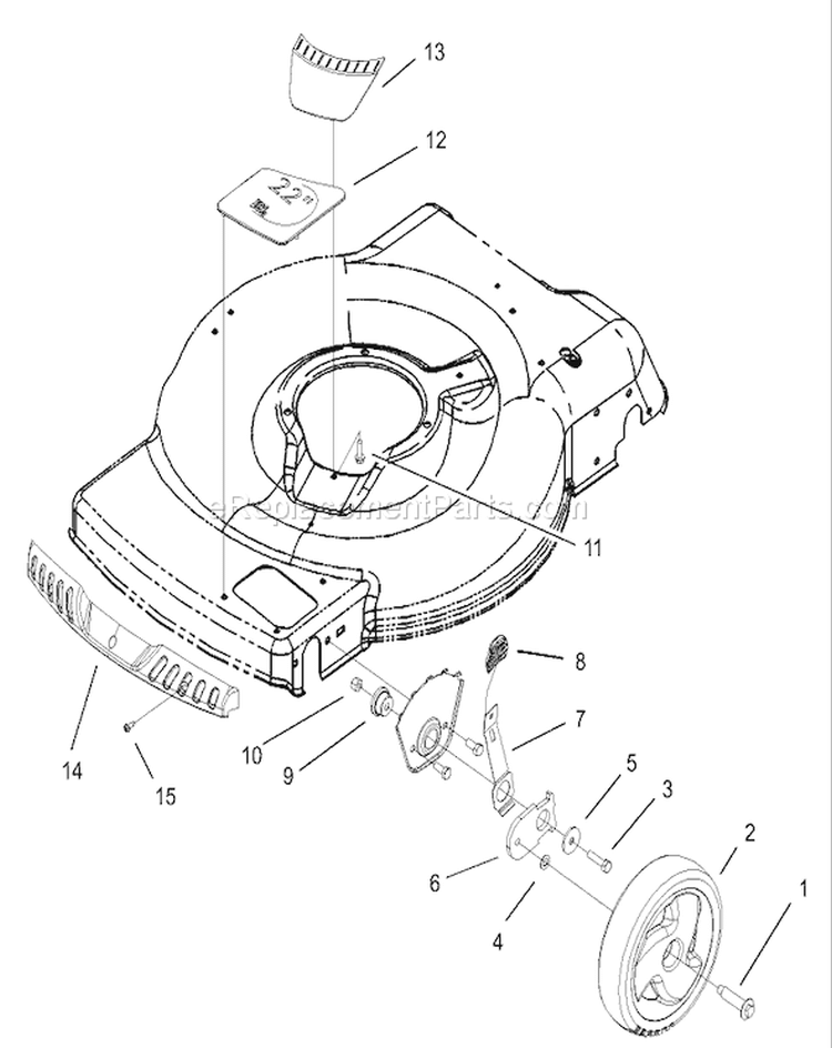 Front Axle and Wheel Assembly Diagram and Parts List for 220000001-220300000 - 2002 Toro