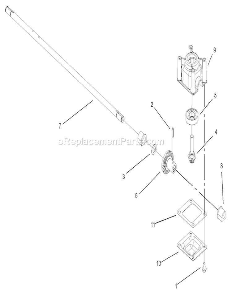 Transmission Assembly Diagram and Parts List for 220000001-220300000 - 2002 Toro Lawn Mower