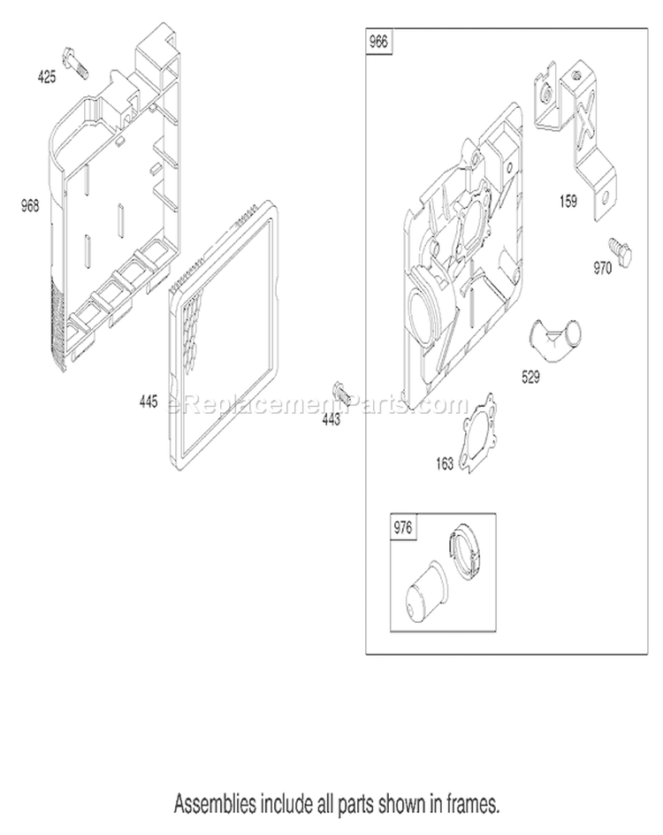 Air Cleaner Assembly Diagram and Parts List for 220000001-220999999 - 2002 Toro Lawn Mower