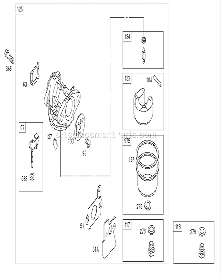 Carburetor Assembly Diagram and Parts List for 220000001-220999999 - 2002 Toro
