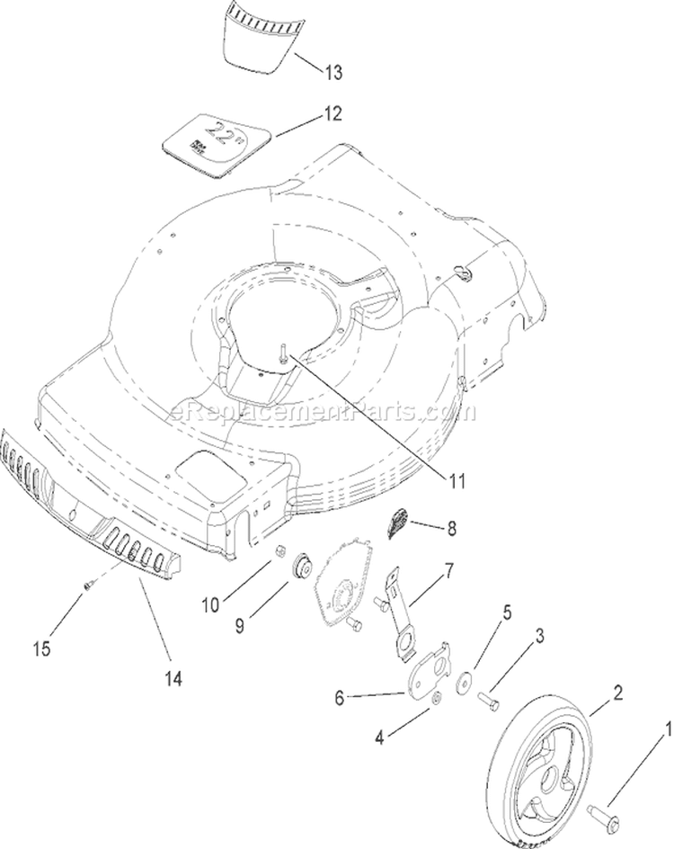 Front Axle Assembly Diagram and Parts List for 260000001-260999999 - 2006 Toro Lawn Mower