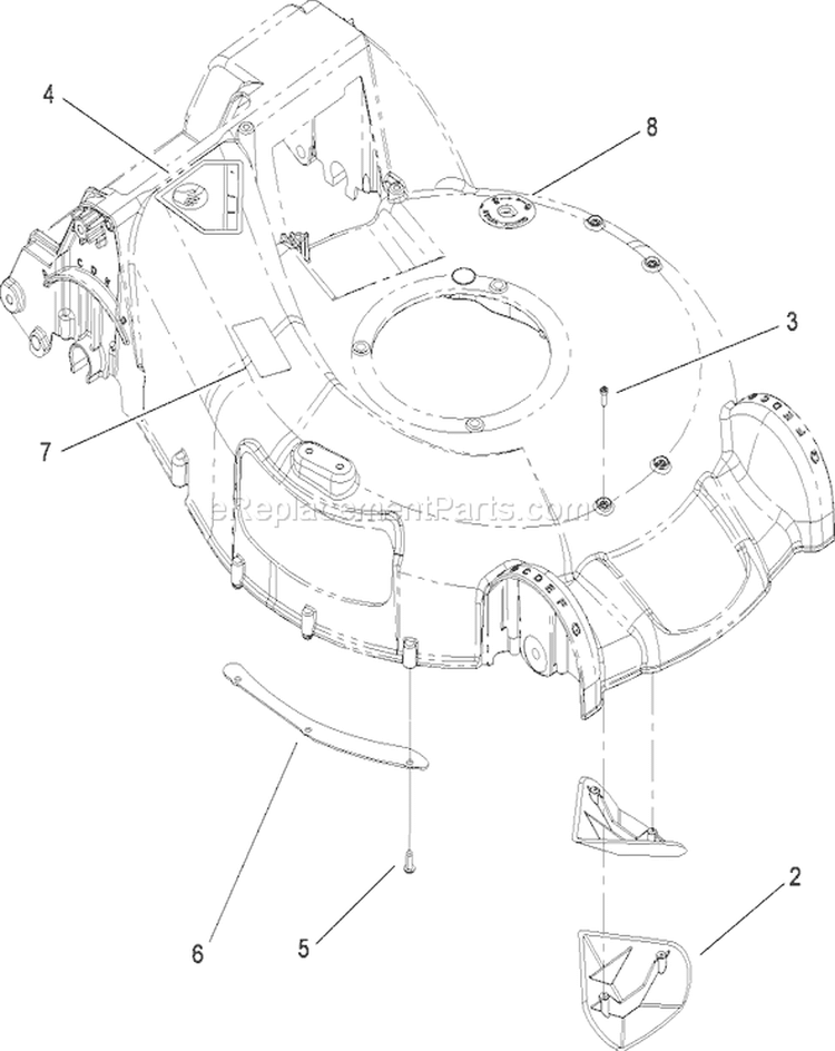 Page R Diagram and Parts List for 280000001-280999999 - 2008 Toro Lawn Mower