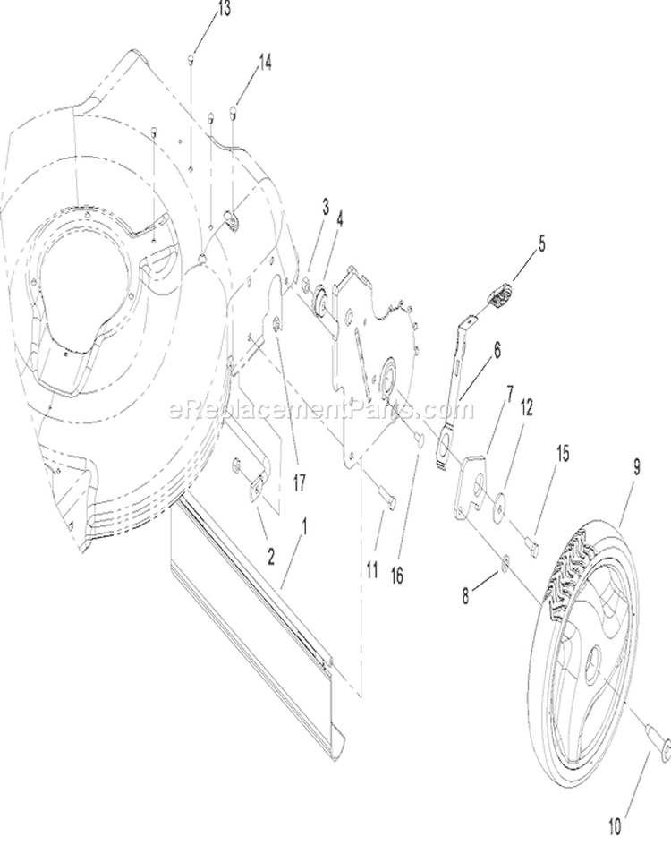 Rear Axle Assembly Diagram and Parts List for 280000001-280072441 - 2008 Toro Lawn Mower