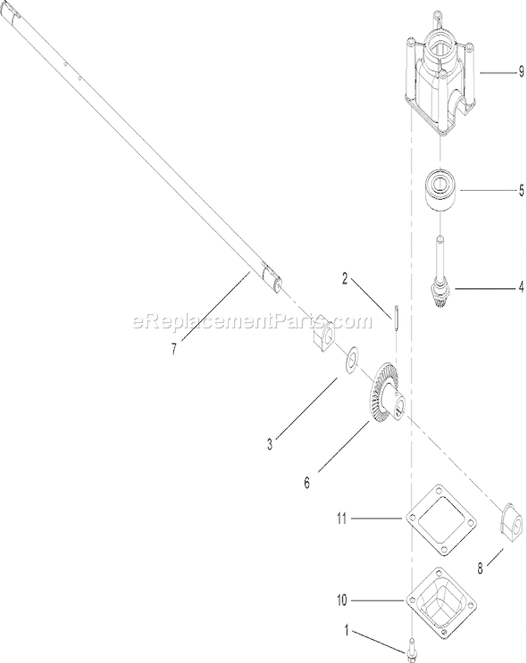 Transmission Assembly Diagram and Parts List for 280000001-280001676 - 2008 Toro