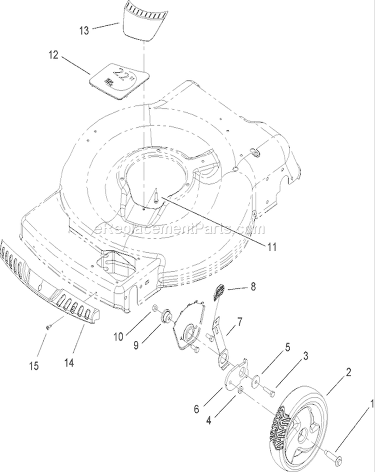 Front Axle Assembly Diagram and Parts List for 270000001-270999999 - 2007 Toro Lawn Mower