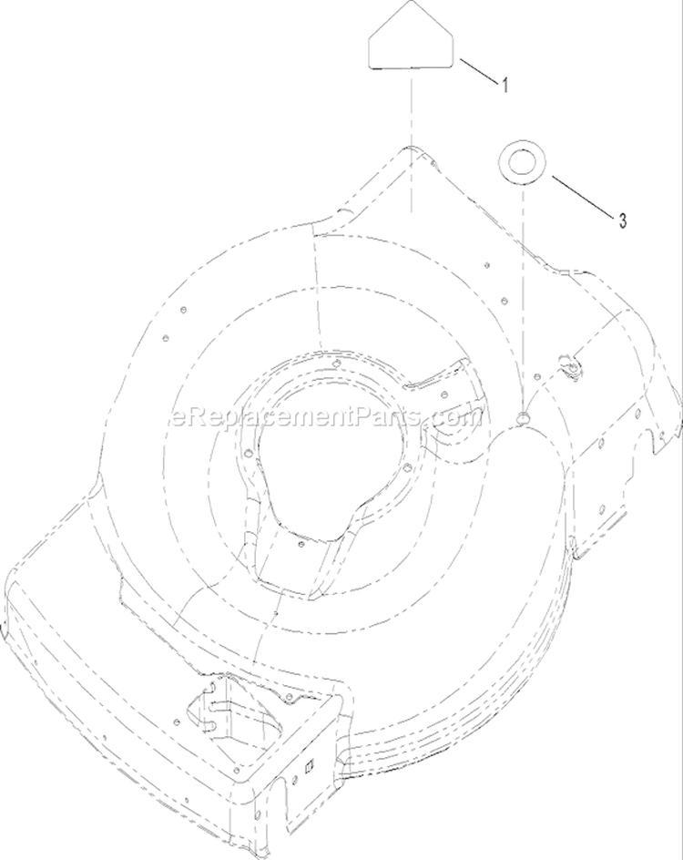 Housing Assembly Diagram and Parts List for 270000001-270999999 - 2007 Toro Lawn Mower
