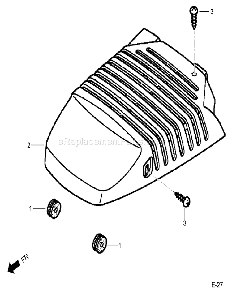Top Cover Assembly Diagram and Parts List for 290000001-290999999 - 2009 Toro Lawn Mower