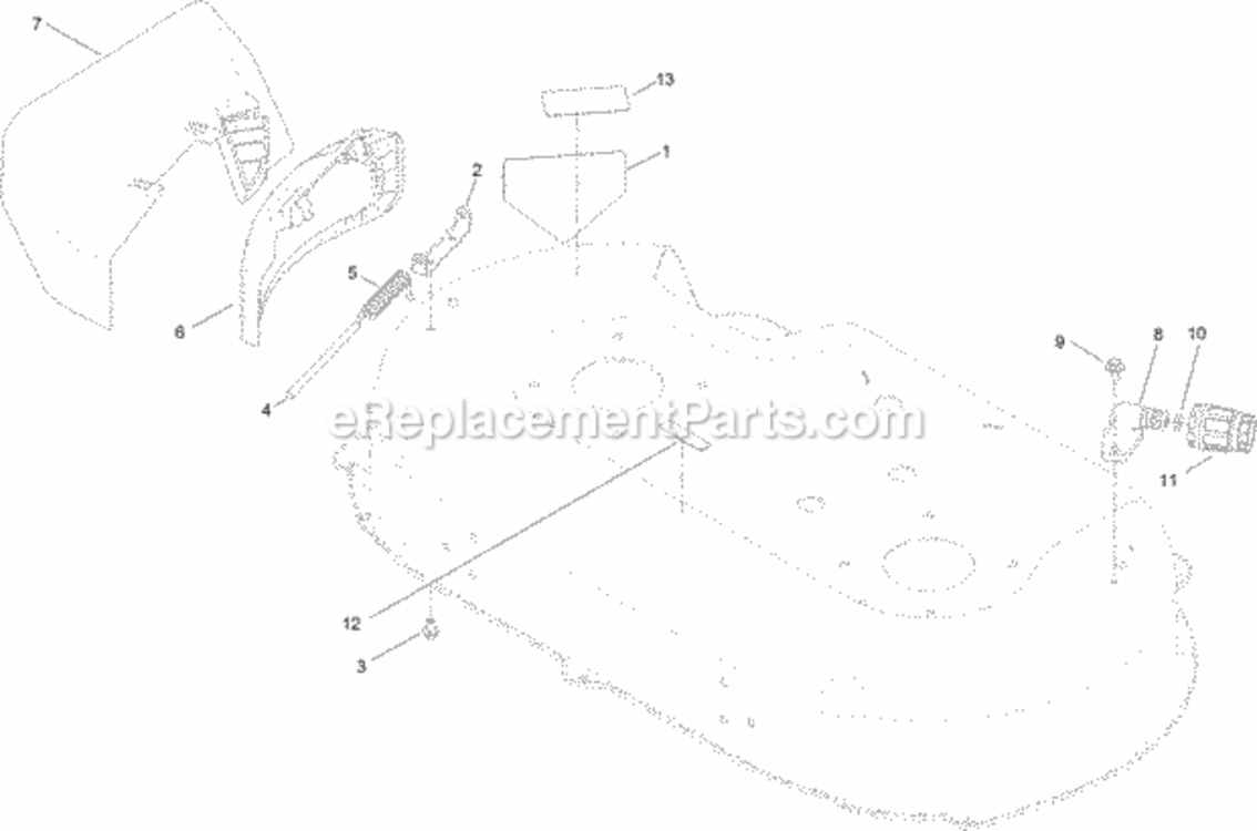 Side_Discharge_Chute_Assembly Diagram and Parts List for 314000001 - 314200000 Toro Lawn Mower