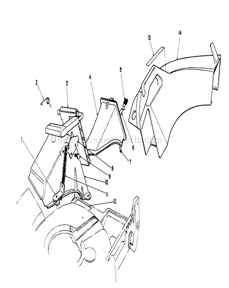 Recycler Side Discharge Kit Diagram and Parts List for 2000001-2999999 - 1992 Toro