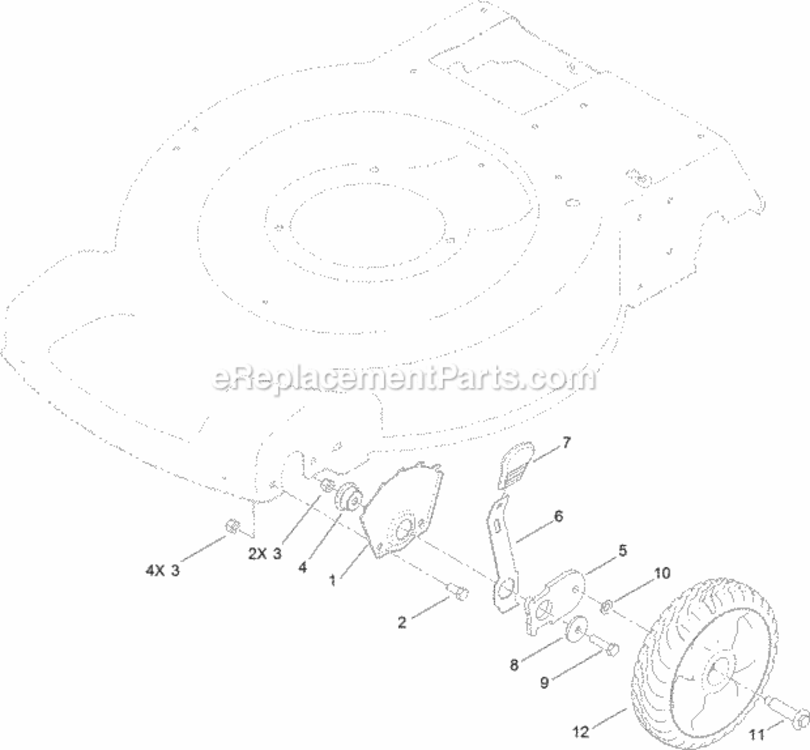 Front_Wheel_And_Height-Of-Cut_Assembly Diagram and Parts List for 312000001 - 312999999 Toro Lawn Mower