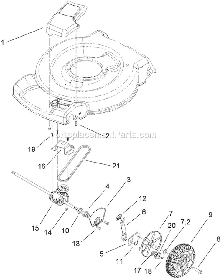 Front Axle Assembly Diagram and Parts List for 290000001-290999999 - 2009 Toro