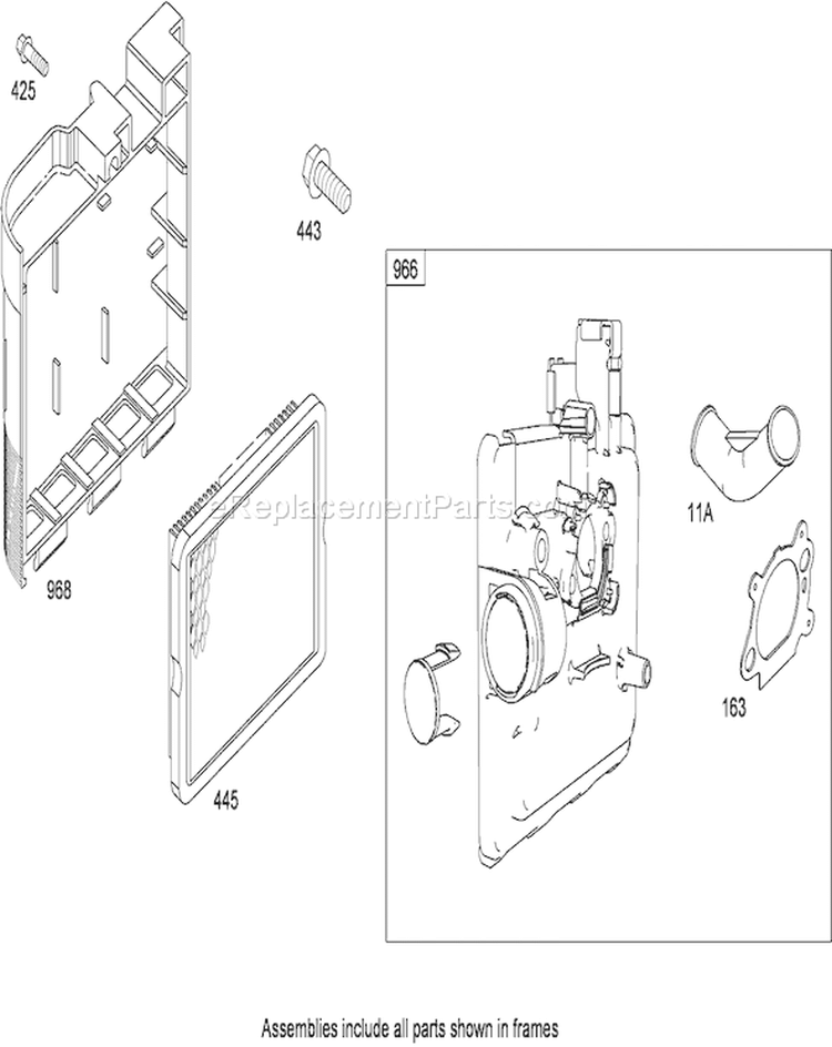 Air Cleaner Assembly Diagram and Parts List for 290000001-290999999 - 2009 Toro