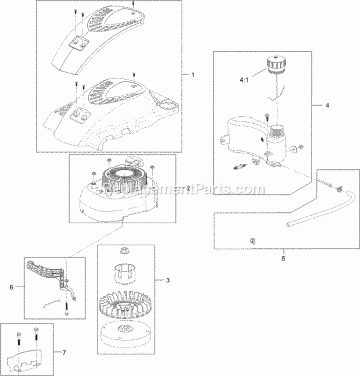 Shroud_Flywheel_And_Fuel_Tank_Assembly Diagram and Parts List for 314000001 - 314999999 Toro Lawn Mower