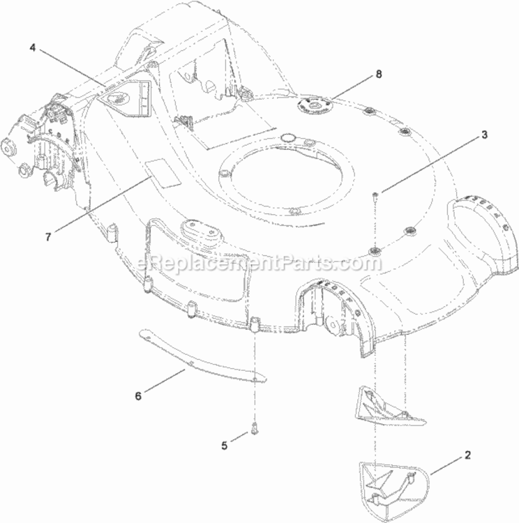 Housing_Assembly_No_115-2854 Diagram and Parts List for 312000001 - 312999999 Toro Lawn Mower