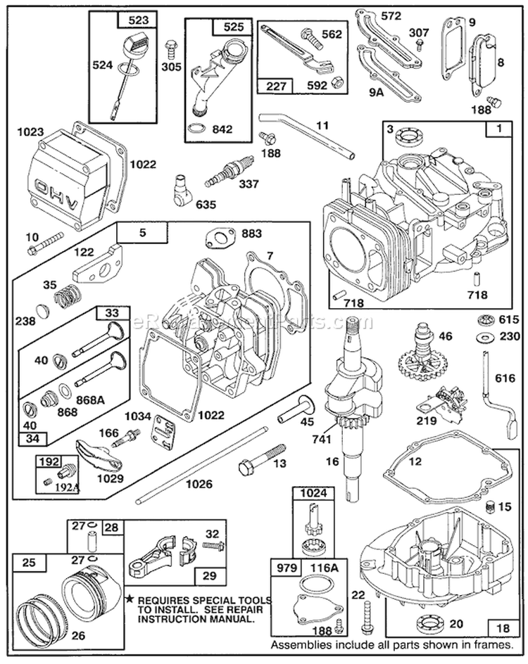Page E Diagram and Parts List for 49000001-49999999 - 1994 Toro Lawn Mower