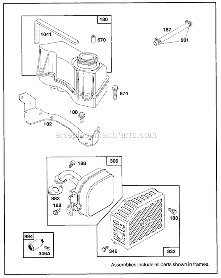 Page H Diagram and Parts List for 49000001-49999999 - 1994 Toro Lawn Mower