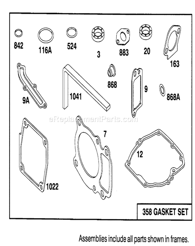 Engine Diagram and Parts List for 49000001-49999999 - 1994 Toro Lawn Mower