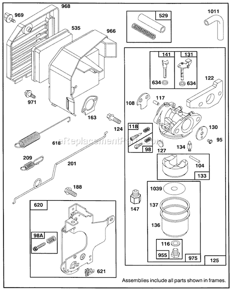 Page E Diagram and Parts List for 49000001-49999999 - 1994 Toro Lawn Mower