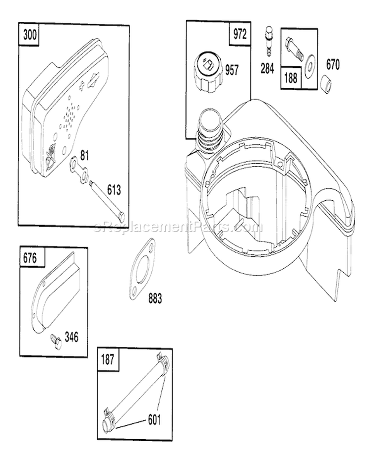 Page J Diagram and Parts List for 6900001-6999999 - 1996 Toro Lawn Mower